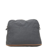 エルメス ボリードポーチGM ポーチ グレー ブラウン コットン レディース HERMES 【中古】