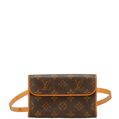 ルイ ヴィトン モノグラム ポシェット フロランティーヌ ボディバッグ ウエストバッグ ショルダーバック M51855 ブラウン PVC レザー レディース LOUIS VUITTON 【中古】