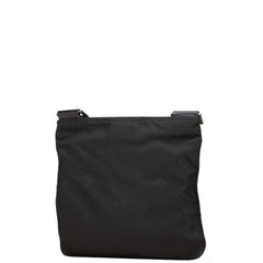 プラダ 三角ロゴプレート ショルダーバッグ ブラック ナイロン レディース PRADA 【中古】