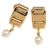 サルヴァトーレフェラガモ ヴァラ パール イヤリング ゴールド メッキ レディース Salvatore Ferragamo 【中古】