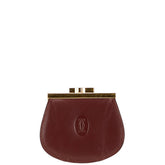 カルティエ マストライン コインケース 小銭入れ ワインレッド ボルドー レザー レディース CARTIER 【中古】