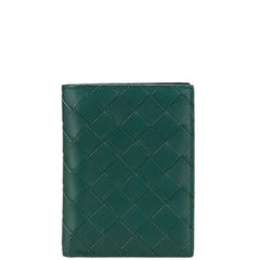 ボッテガヴェネタ イントレチャート 長財布 グリーン レザー レディース BOTTEGAVENETA 【中古】