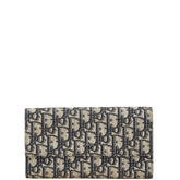 ディオール トロッター 長財布 ベージュ ブラック キャンバス レザー レディース Dior 【中古】