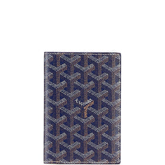 ゴヤール グルネル パスポートケース ネイビー PVC レザー レディース GOYARD 【中古】