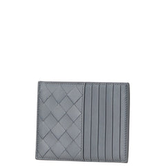 ボッテガヴェネタ イントレチャート カードケース グレー レザー レディース BOTTEGAVENETA 【中古】