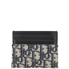 ディオール トロッター カードケース ブラック ベージュ レザー キャンバス レディース Dior 【中古】