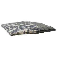 ディオール トロッター カードケース ブラック ベージュ レザー キャンバス レディース Dior 【中古】