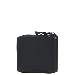 ディオール ×BY MYSTERY RANCH バイフォールド ミステリーランチ ジップ 二つ折り財布 ブラック キャンバス レディース Dior 【中古】