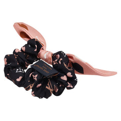 ルイ ヴィトン モノグラム シュシュ ハート ヘアアクセサリー M78431 ブラック ピンク シルク レディース LOUIS VUITTON 【中古】