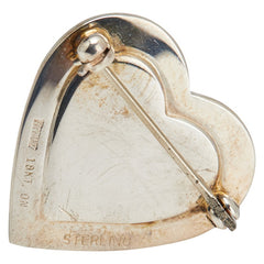 ティファニー ハート モチーフ ブローチ ゴールド シルバー K18 ゴールド メタル コンビ レディース TIFFANY&Co. 【中古】