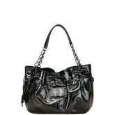 バーバリー ブルーレーベル ショルダーバッグ ブラック エナメル レディース BURBERRY 【中古】