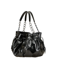 バーバリー ブルーレーベル ショルダーバッグ ブラック エナメル レディース BURBERRY 【中古】