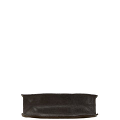 グッチ ハンドバッグ ブラウン ブラック レザー レディース GUCCI 【中古】