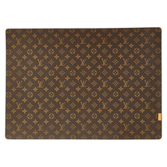 ルイ ヴィトン モノグラム デスクマット ブラウン レザー PVC メンズ LOUIS VUITTON 【中古】
