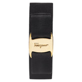 サルヴァトーレフェラガモ ヴァラリボン バレッタ ヘアクリップ ブラック ゴールド ナイロン メッキ レディース Salvatore Ferragamo 【中古】