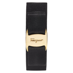 サルヴァトーレフェラガモ ヴァラリボン バレッタ ヘアクリップ ブラック ゴールド ナイロン メッキ レディース Salvatore Ferragamo 【中古】