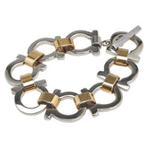 サルヴァトーレフェラガモ ガンチーニ ブレスレット シルバー ゴールド メタル レディース Salvatore Ferragamo 【中古】