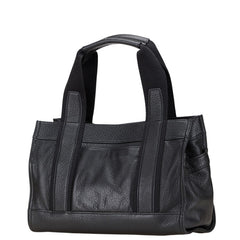 トリーバーチ ロゴ ハンドバッグ トートバッグ ブラック レザー レディース Tory Burch 【中古】