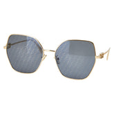 フェンディ ズッカ サングラス FE40033U ゴールド ブラック プラスチック レディース FENDI 【中古】