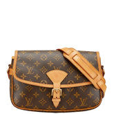 ルイ ヴィトン モノグラム ソローニュ 斜め掛け ショルダーバッグ M42250 ブラウン PVC レザー レディース LOUIS VUITTON 【中古】