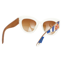 ドルチェアンドガッバーナ シチリアン カレット サングラス ホワイト マルチカラー プラスチック レディース DOLCE&GABBANA 【中古】
