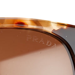 プラダ ロゴ サングラス SPR22Z ブラウン ベージュ プラスチック レディース PRADA 【中古】