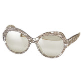 ドルチェアンドガッバーナ レースプリント サングラス DG4320 ブラック シルバー プラスチック レディース DOLCE&GABBANA 【中古】