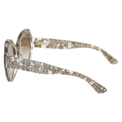 ドルチェアンドガッバーナ レースプリント サングラス DG4320 ブラック シルバー プラスチック レディース DOLCE&GABBANA 【中古】