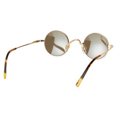 ドルチェアンドガッバーナ 丸形 サングラス DG2168 ゴールド ブラック プラスチック レディース DOLCE&GABBANA 【中古】