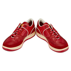 ルイ ヴィトン スニーカー サイズ:37 レッド レザー スウェード レディース LOUIS VUITTON 【中古】