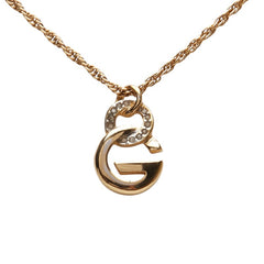 ジバンシー ロゴプレート ラインストーン ネックレス ゴールド メッキ レディース Givenchy 【中古】
