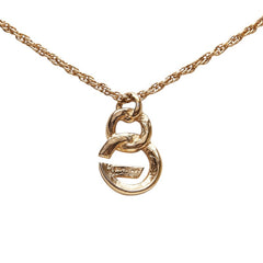 ジバンシー ロゴプレート ラインストーン ネックレス ゴールド メッキ レディース Givenchy 【中古】