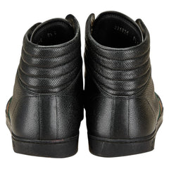 グッチ シェリーライン ソーホー インターロッキングG ハイカットスニーカー サイズ:8.5 221825 ブラック レザー メンズ GUCCI 【中古】