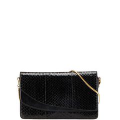 グッチ パイソン ショルダーバッグ 005 33 0001 ブラック レザー レディース GUCCI 【中古】