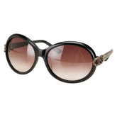 ロエベ アイウェア オーバル ロープ サングラス SLW703G ブラック プラスチック レディース LOEWE 【中古】