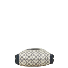 グッチ GGスプリーム オールドグッチ トートバッグ 002 58 0054 ベージュ ネイビー PVC レザー レディース GUCCI 【中古】