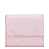 セリーヌ スモールトリフォールド 三つ折り財布 ピンク レザー レディース CELINE 【中古】