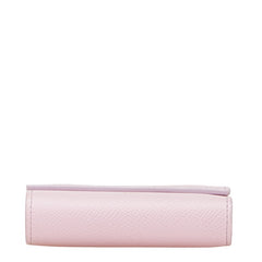 セリーヌ スモールトリフォールド 三つ折り財布 ピンク レザー レディース CELINE 【中古】