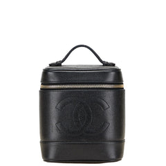 シャネル ココマーク バニティバッグ ハンドバッグ ブラック キャビアスキン レディース CHANEL 【中古】