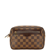 ルイ ヴィトン ダミエ ポシェット ビエ マカオ セカンドバッグ N61739 ブラウン PVC レザー レディース LOUIS VUITTON 【中古】