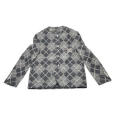 ルイ ヴィトン ダミエ ウールジャケット サイズ:52 グレー ウール ナイロン メンズ LOUIS VUITTON 【中古】