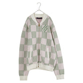 ルイ ヴィトン ダミエ ジャカード コットンジップ ブルゾン アウター サイズ:L 1AFPZ5 ピンク グリーン コットン メンズ LOUIS VUITTON 【中古】