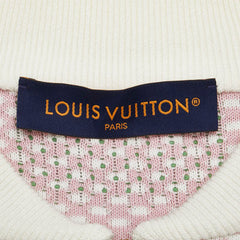 ルイ ヴィトン ダミエ ジャカード コットンジップ ブルゾン アウター サイズ:L 1AFPZ5 ピンク グリーン コットン メンズ LOUIS VUITTON 【中古】