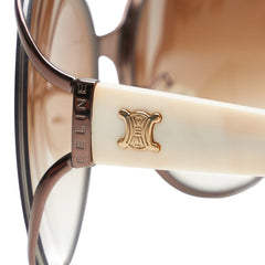 セリーヌ トリオンフ サングラス ベージュ ブラウン プラスチック レディース CELINE 【中古】