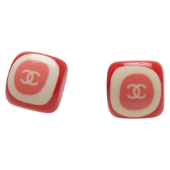 シャネル ココマーク ピアス ゴールド レッド メッキ レディース CHANEL 【中古】