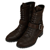 ミュウミュウ ブーツ サイズ:37.5 ブラウン レザー レディース MIUMIU 【中古】