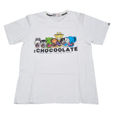 アベイシングエイプ BABY MILO チョコレート 半袖Tシャツ サイズ:L ホワイト マルチカラー コットン レディース A BATHING APE 【中古】