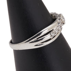 Pt900 プラチナ ダイヤ0.30ct リング 指輪 レディース 14号 【中古】
