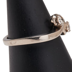 K18WG ホワイトゴールド ダイヤ0.35ct リング 指輪 レディース 14号 【中古】