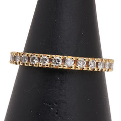 K18YG イエローゴールド ダイヤ0.50ct フルエタニティ リング 指輪 レディース 11号 【中古】